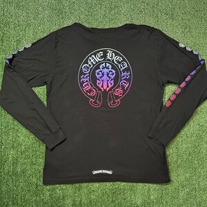 Chrome Hearts gradient, dagger, horseshoe Long Sleeve Shirt